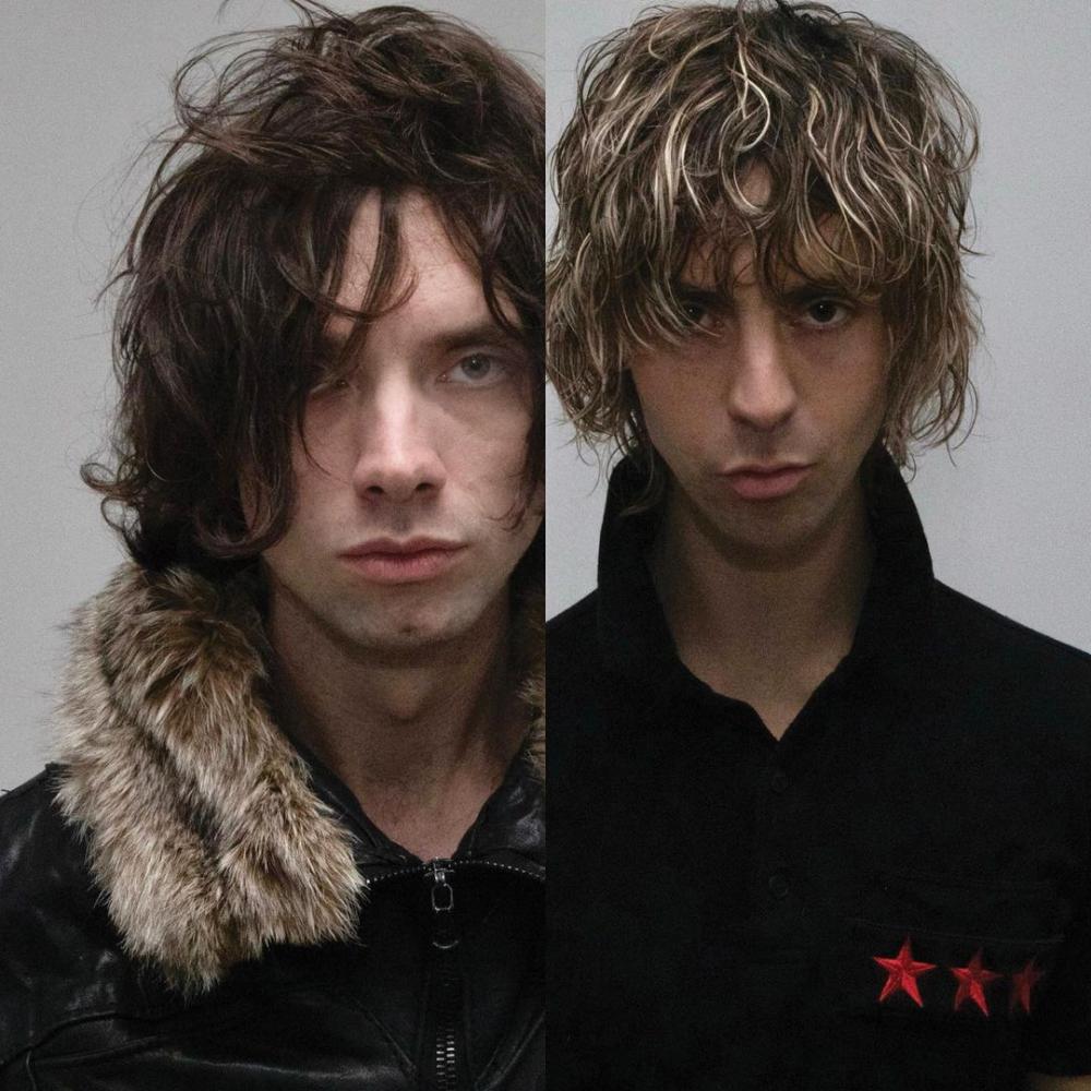 Side by photo of both members of rock band The Hellp, Noah Dillon and Chandler Ransom Lucy