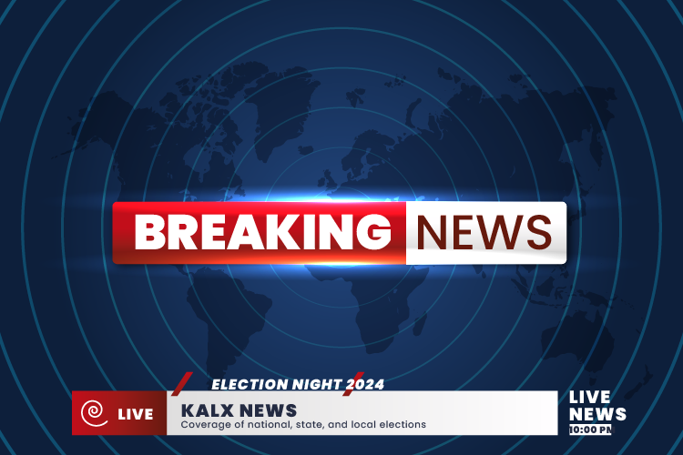 Image says "Breaking News," "Election Night 2024," "KALX News coverage of national, local, and state elections."