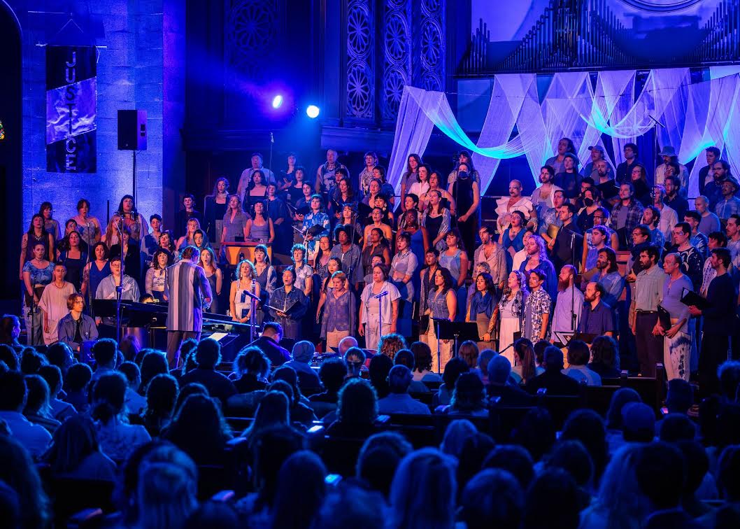 Members of Free Key Choir performing live.